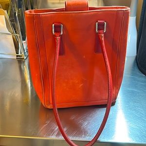Vintage Coach Bonnie Bucket Bag Red Leather  KOP9422